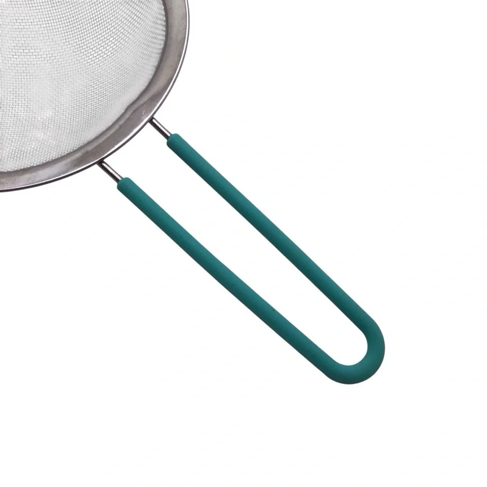 5.5” Stainless Steel Mesh Strainer Sifter Soft Grip Handle Kitchen Tool